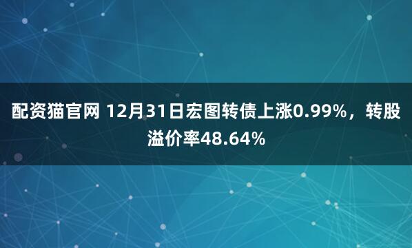 配资猫官网 12月31日宏图转债上涨0.99%，转股溢价率48.64%