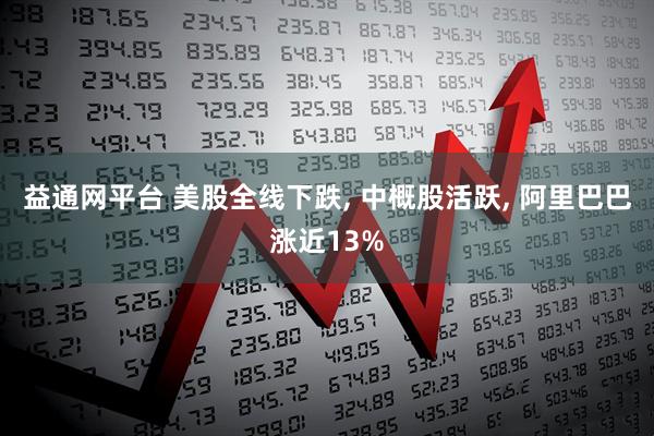 益通网平台 美股全线下跌, 中概股活跃, 阿里巴巴涨近13%